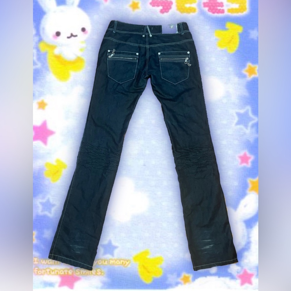 ✶ Y2K Low Rise Dark Navy Blue Jeans ✶